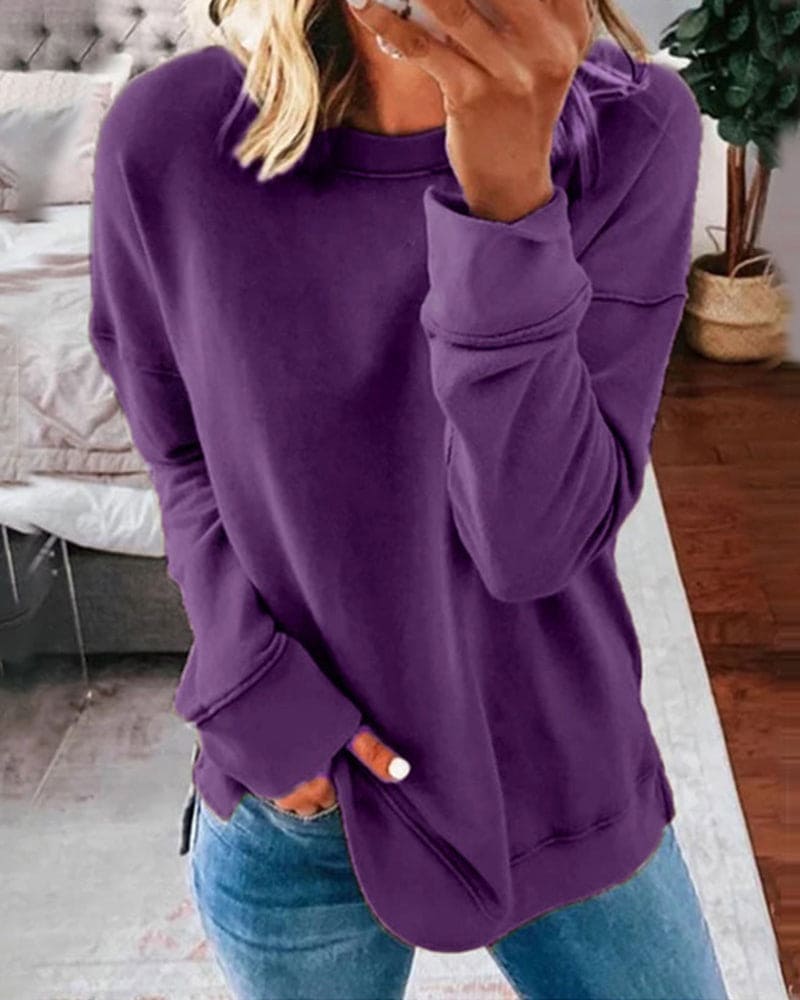 Comfortable Vintage Crew Neck Sweatshirt