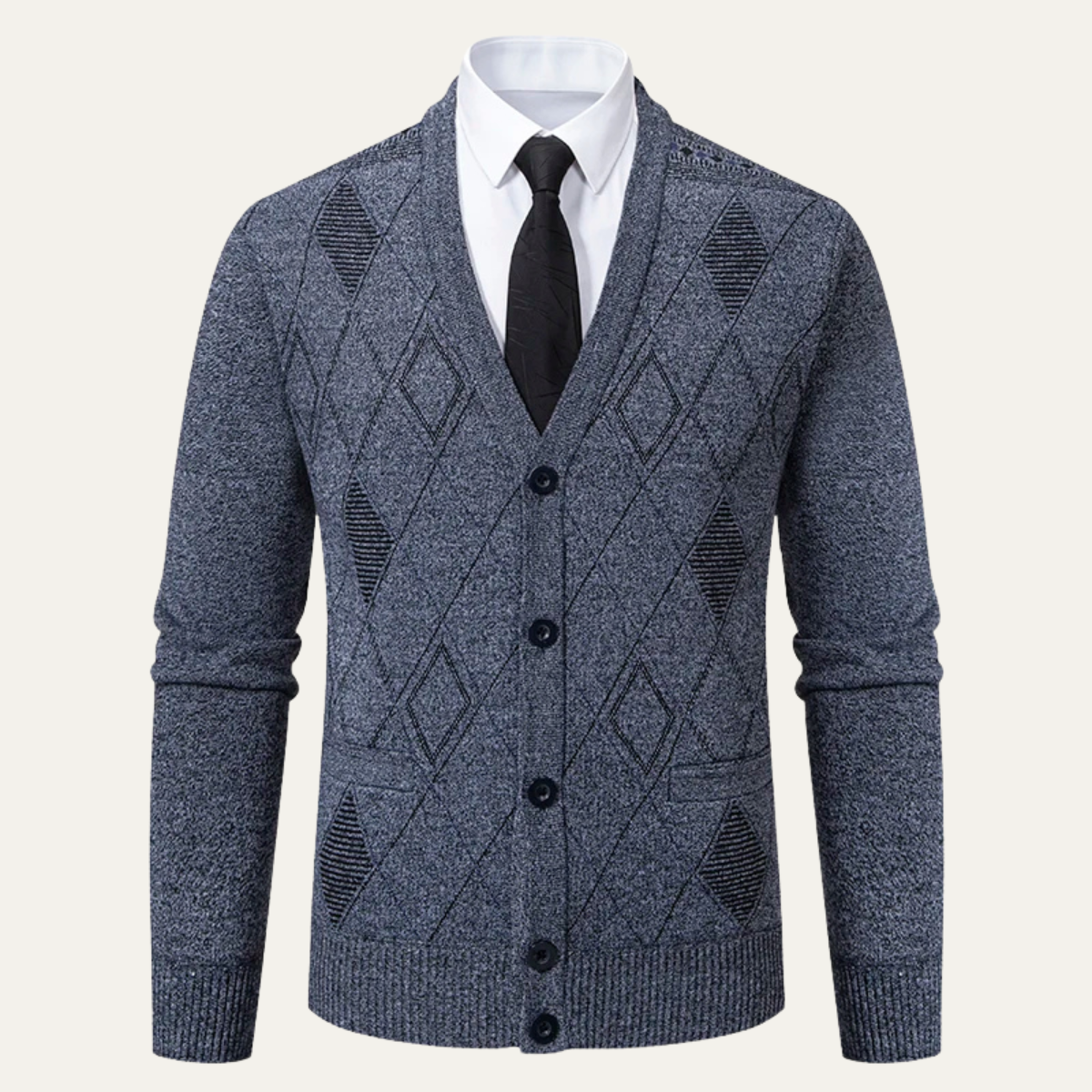 Men's V Neck Knit Cardigan Sweater