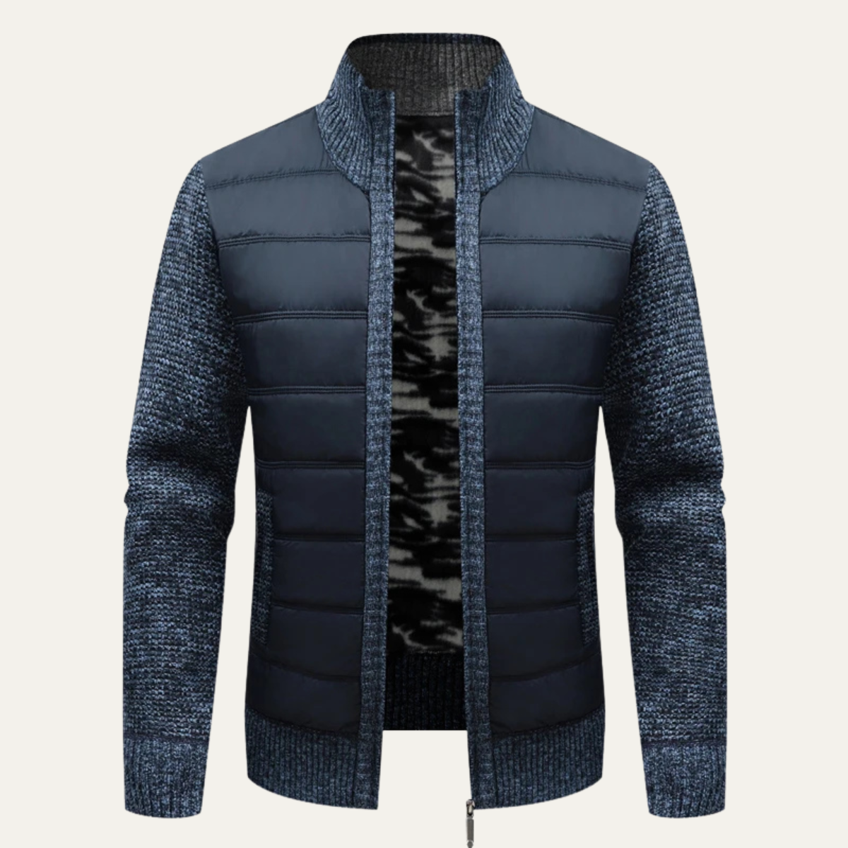 Men's Padded Zip Up Sweater Jacket