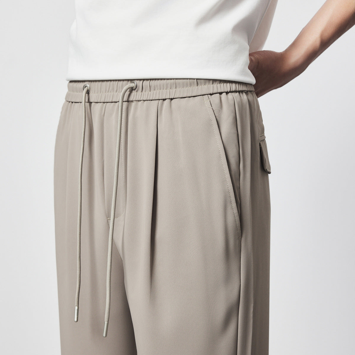 Men's Pleated Wide Leg Pants