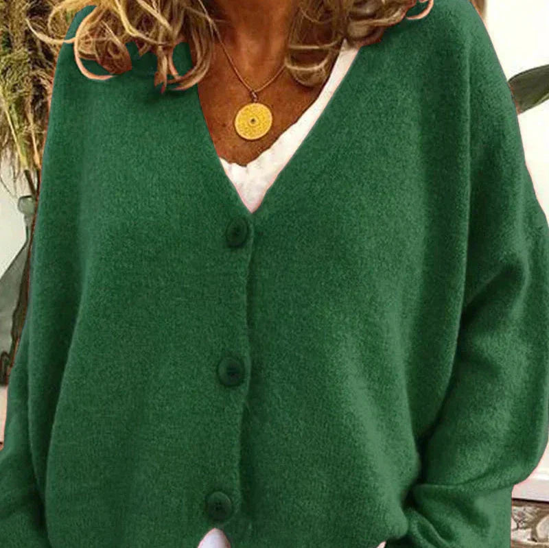 Warm Ladies Long Sleeve Cardigan Sweater