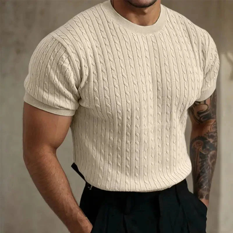 Soft Crew Neck Knit Shirt