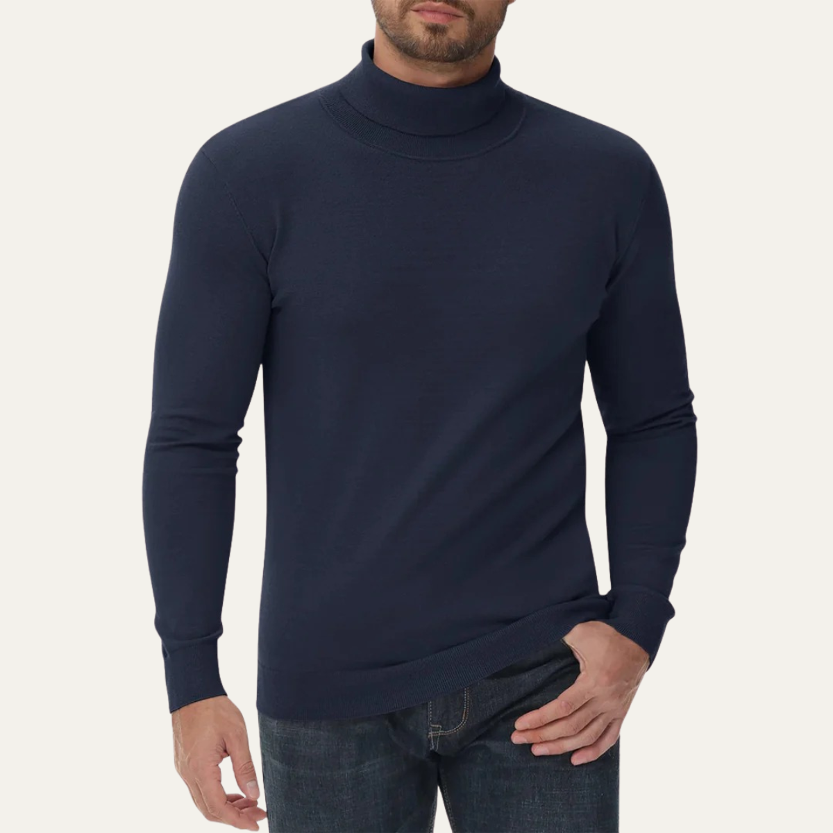 Men's Slim Fit Cotton Turtleneck Sweater
