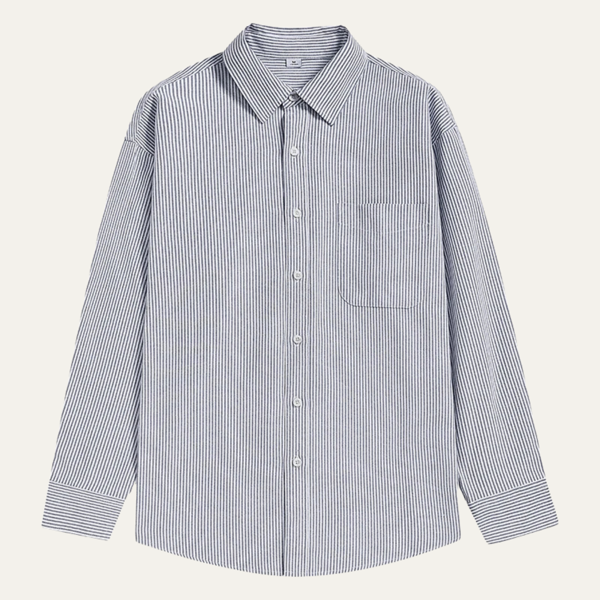 Men's Striped Shirt Classic Collar Cotton