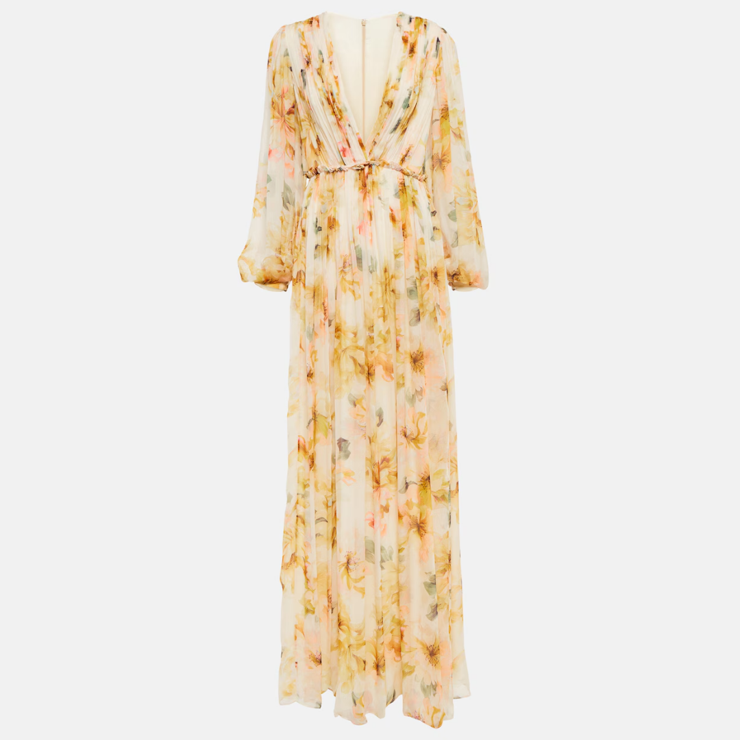 Women's Linen Silk Midi Prom Dress