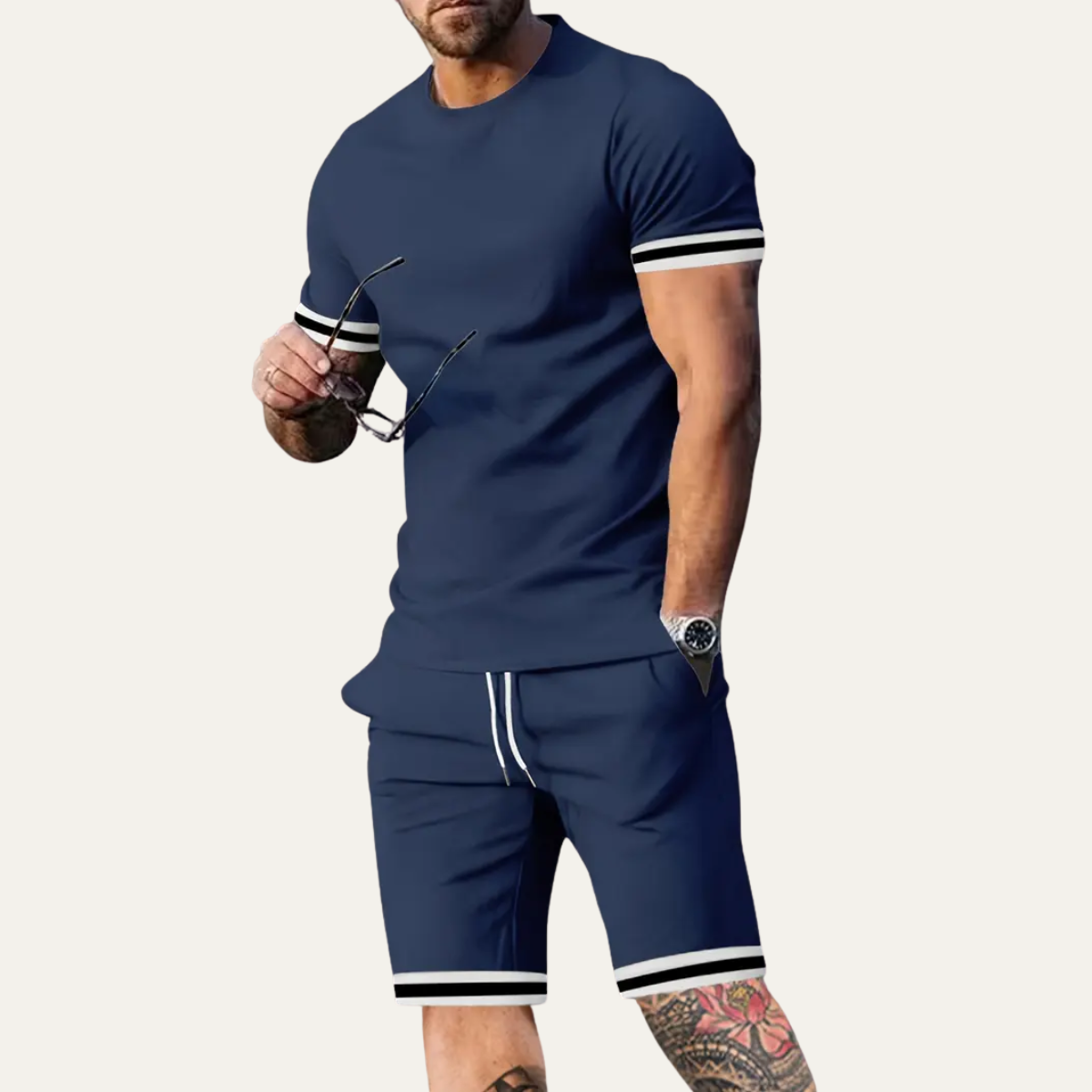 Men's Summer T Shirt And Shorts Set