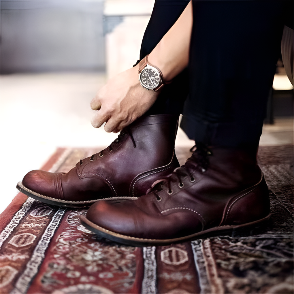 Men's Lace-Up Boots Vintage Style