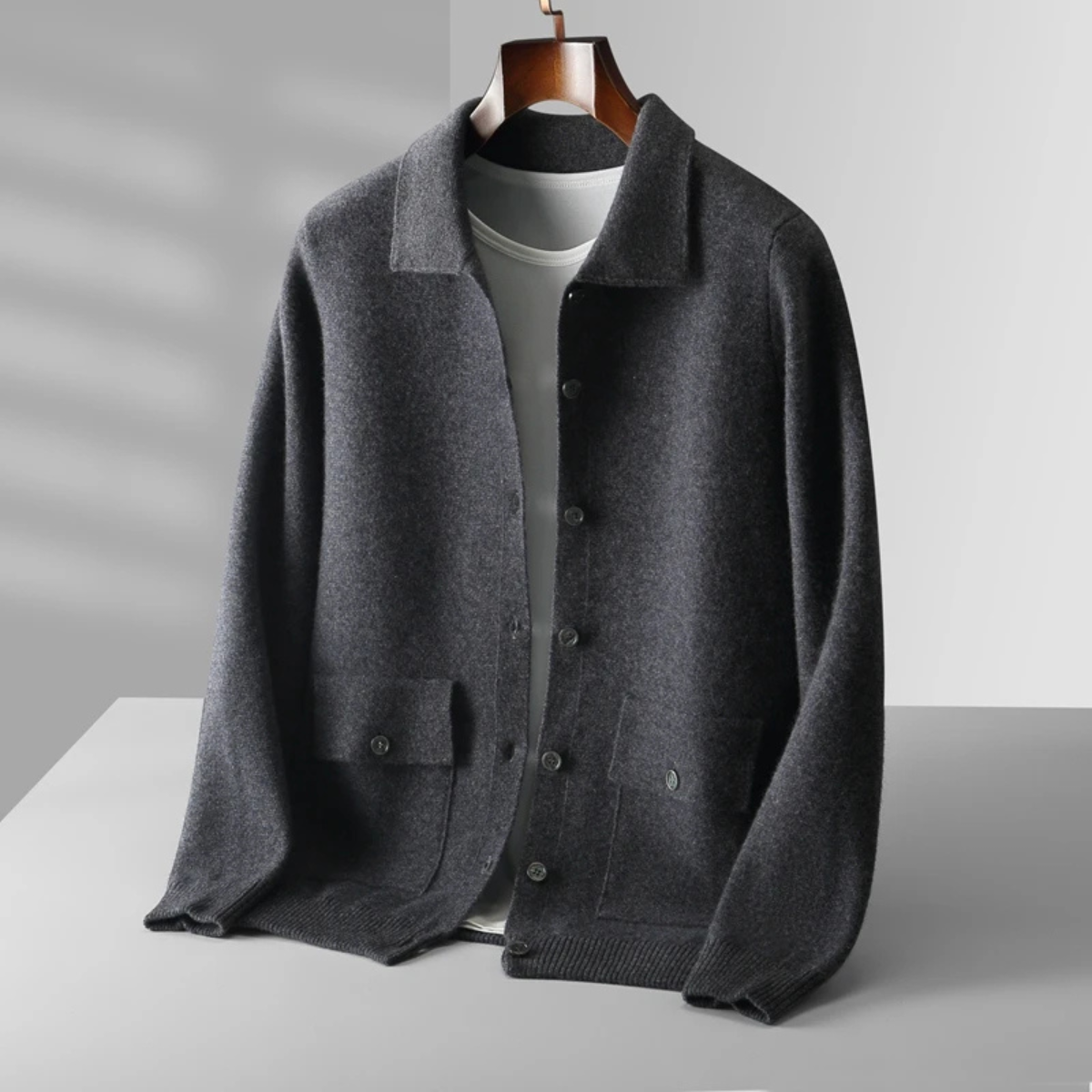 Men's Merino Wool Knit Cardigan