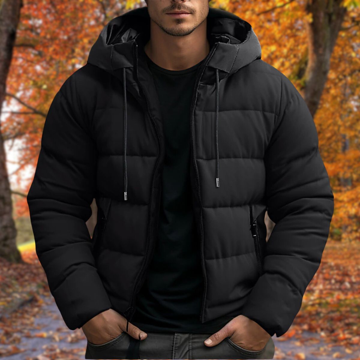 Warm Insulated Hooded Puffer Coat