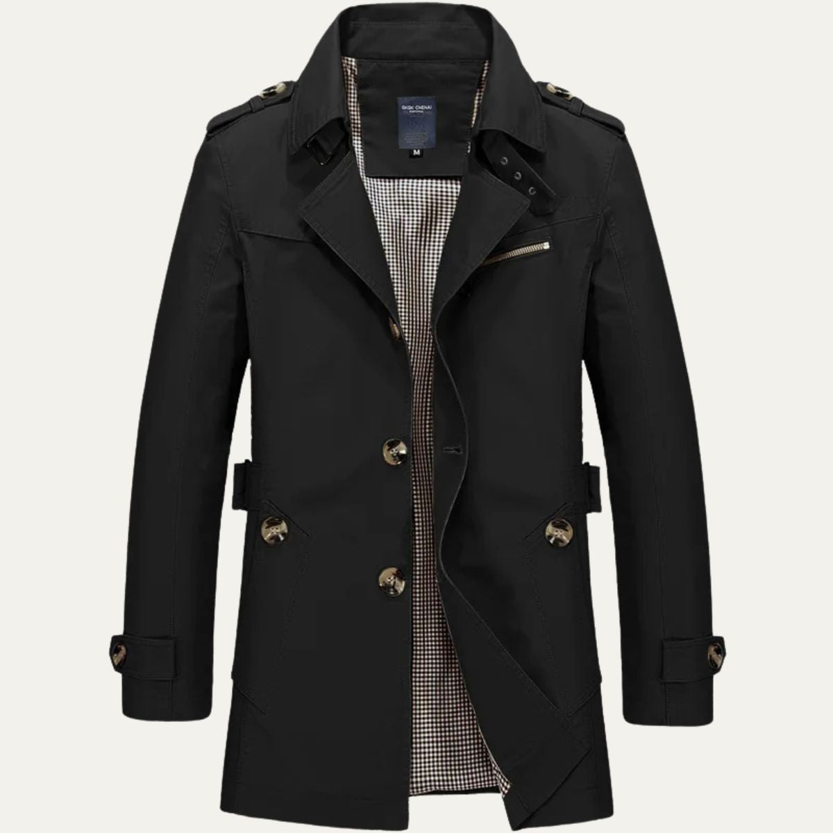 Mauro Icardi Men's Trench Coat Elegant Waterproof