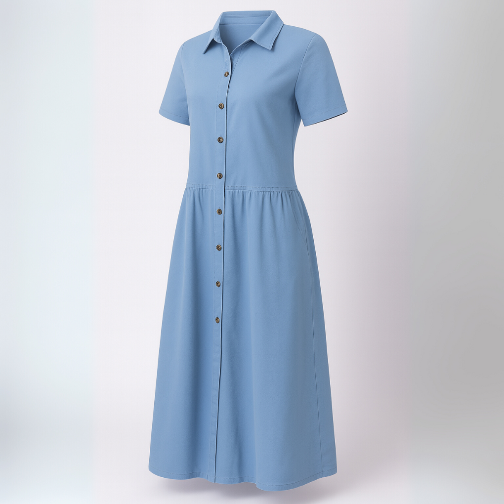 Women's Denim Button Down Shirt Dress