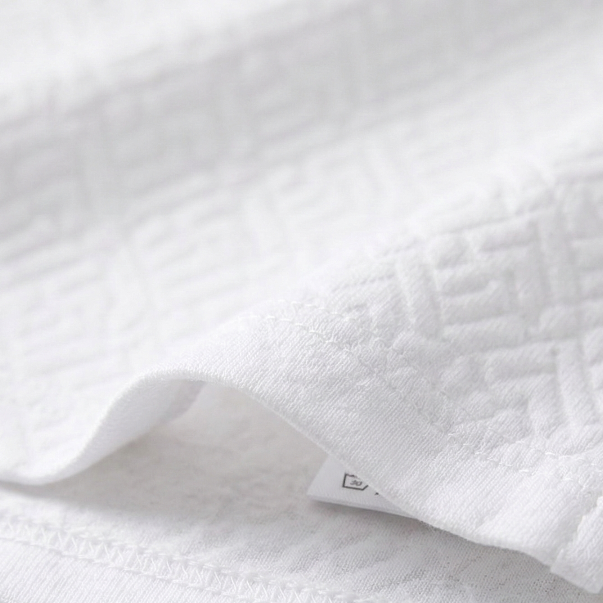 Men's Textured Polo Shirt White