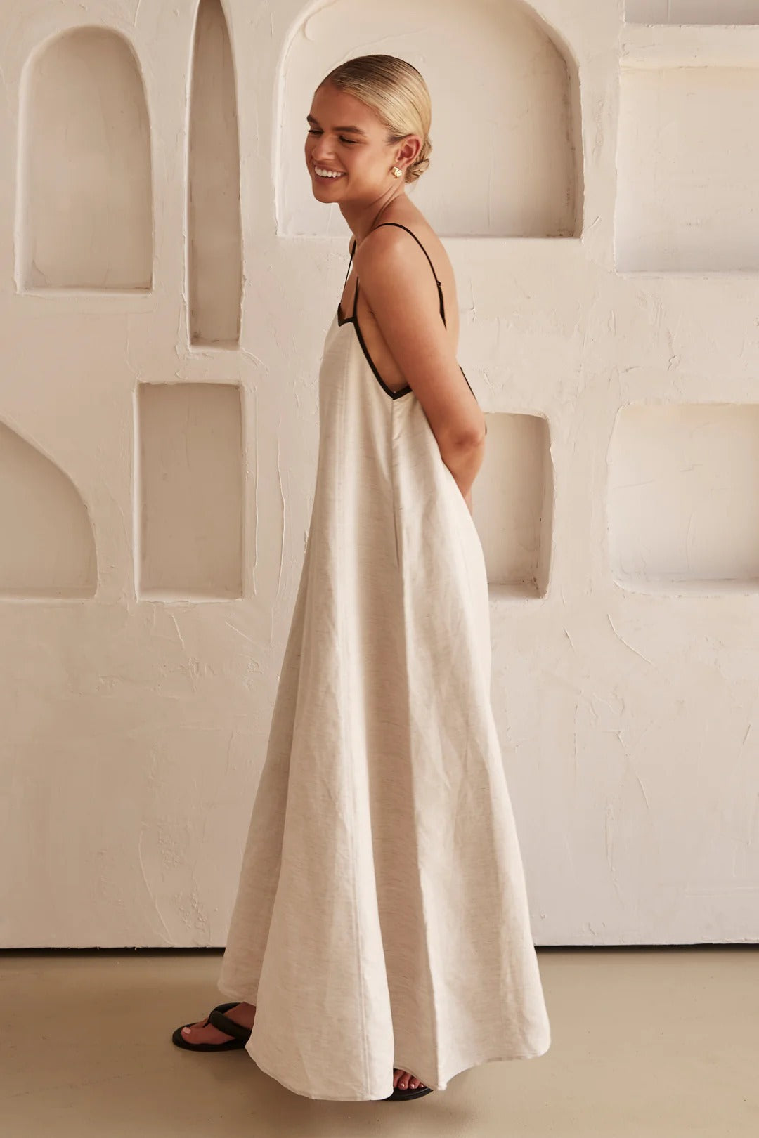Bold Stripe Floor Length Dress
