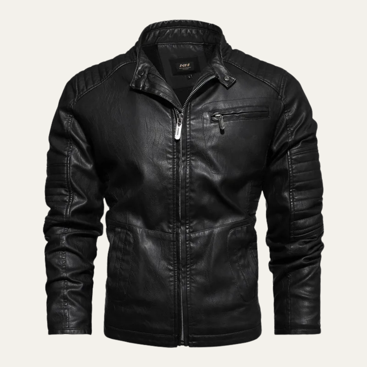 Willowstone Men's Leather Biker Jacket Classic
