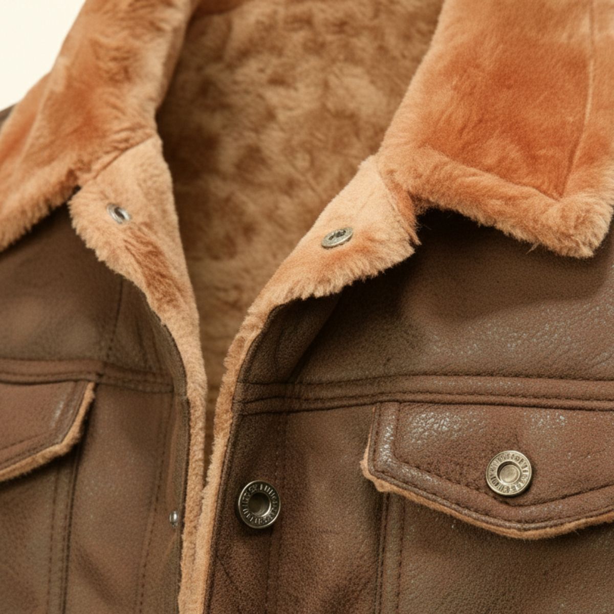 Men's Vintage Leather Shearling Jacket