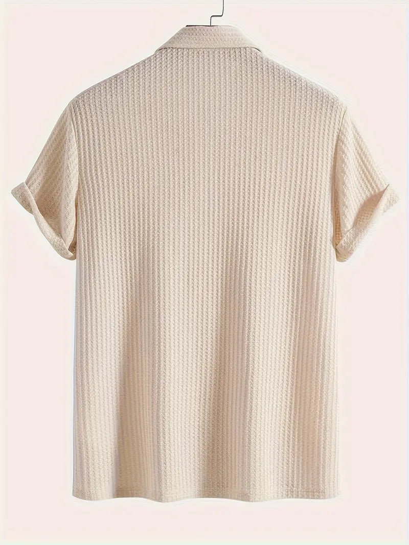 Men's Polo Shirt Solid Textured