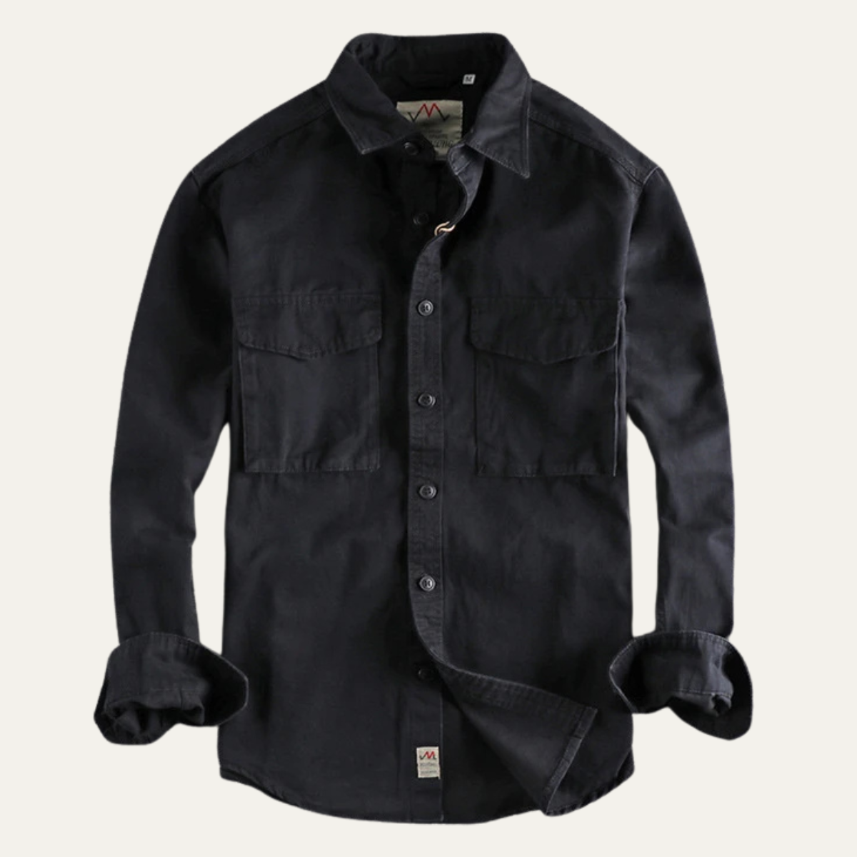 Men's Safari Work Shirt Button Up Cotton