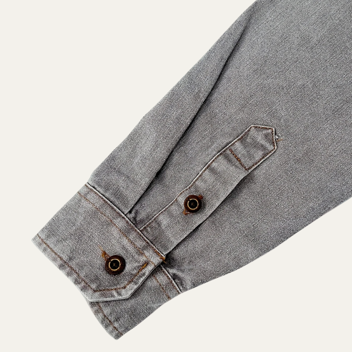 Men's Casual Denim Shirt Double Pockets