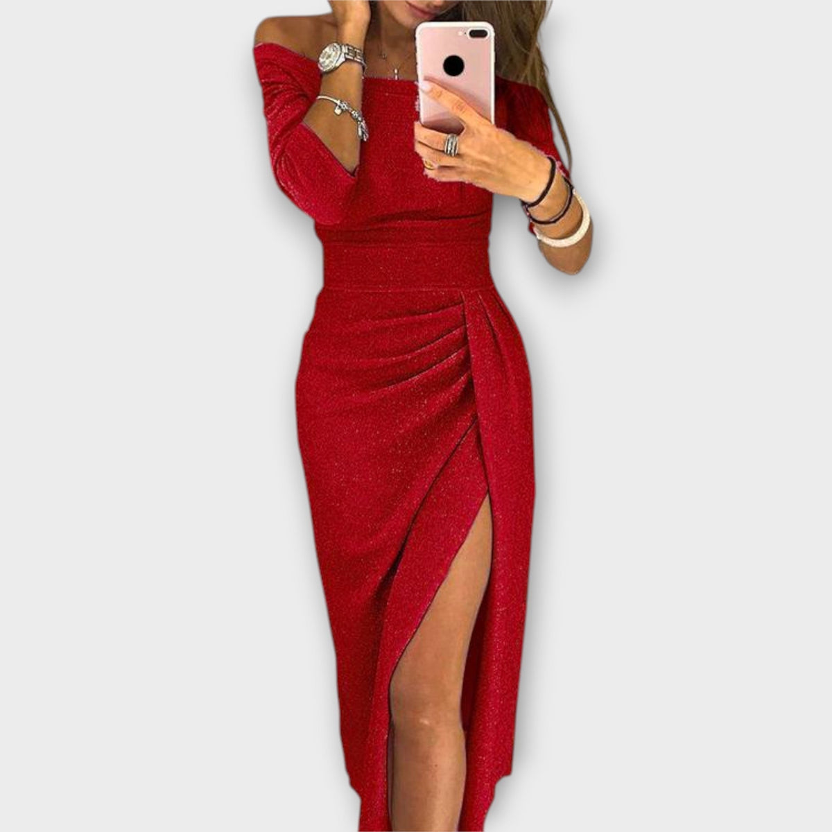 Beautiful Cold Shoulder Evening Dress