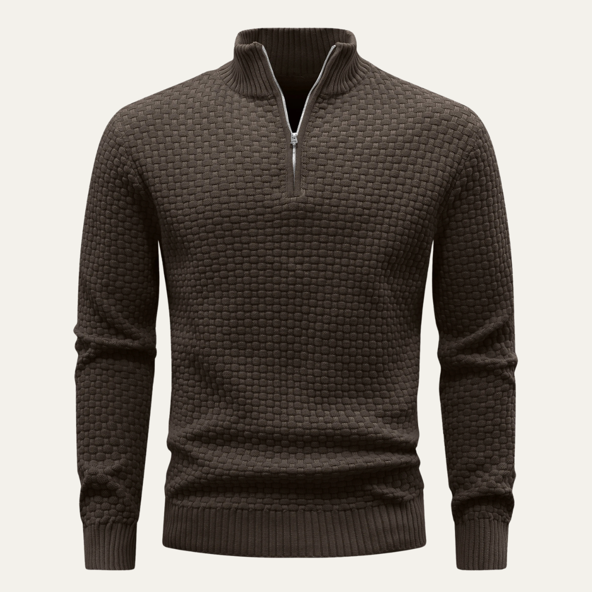 Women's Winter Half Zip Knitted Sweater