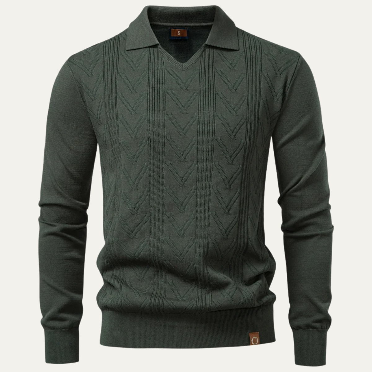 Men's Knit Polo Sweater Casual