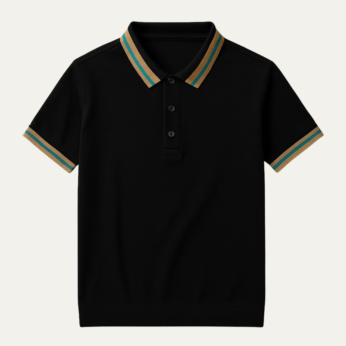 Men's Striped Cotton Polo Shirt
