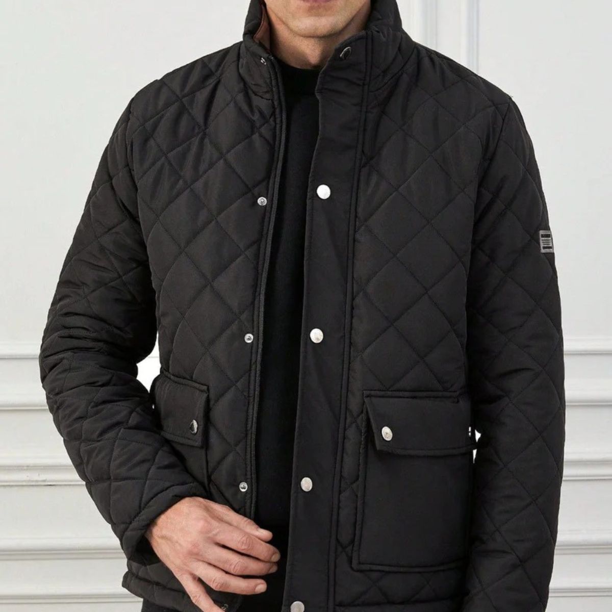 Men's Quilted Field Jacket Black