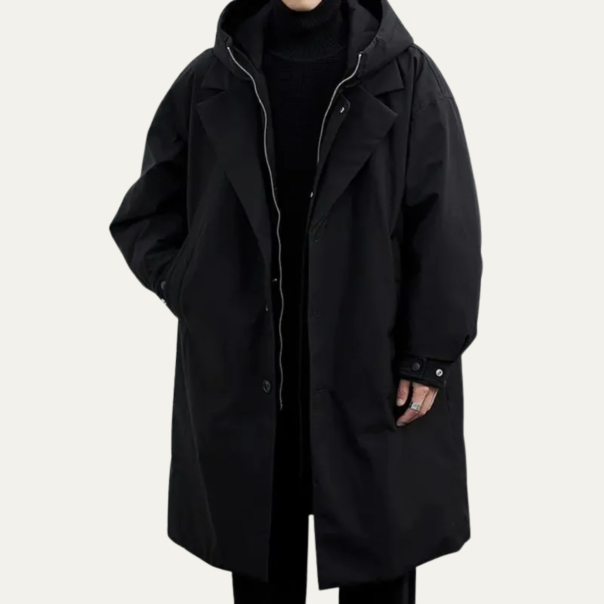 Men's Waterproof Hooded Parka Warm Long Coat
