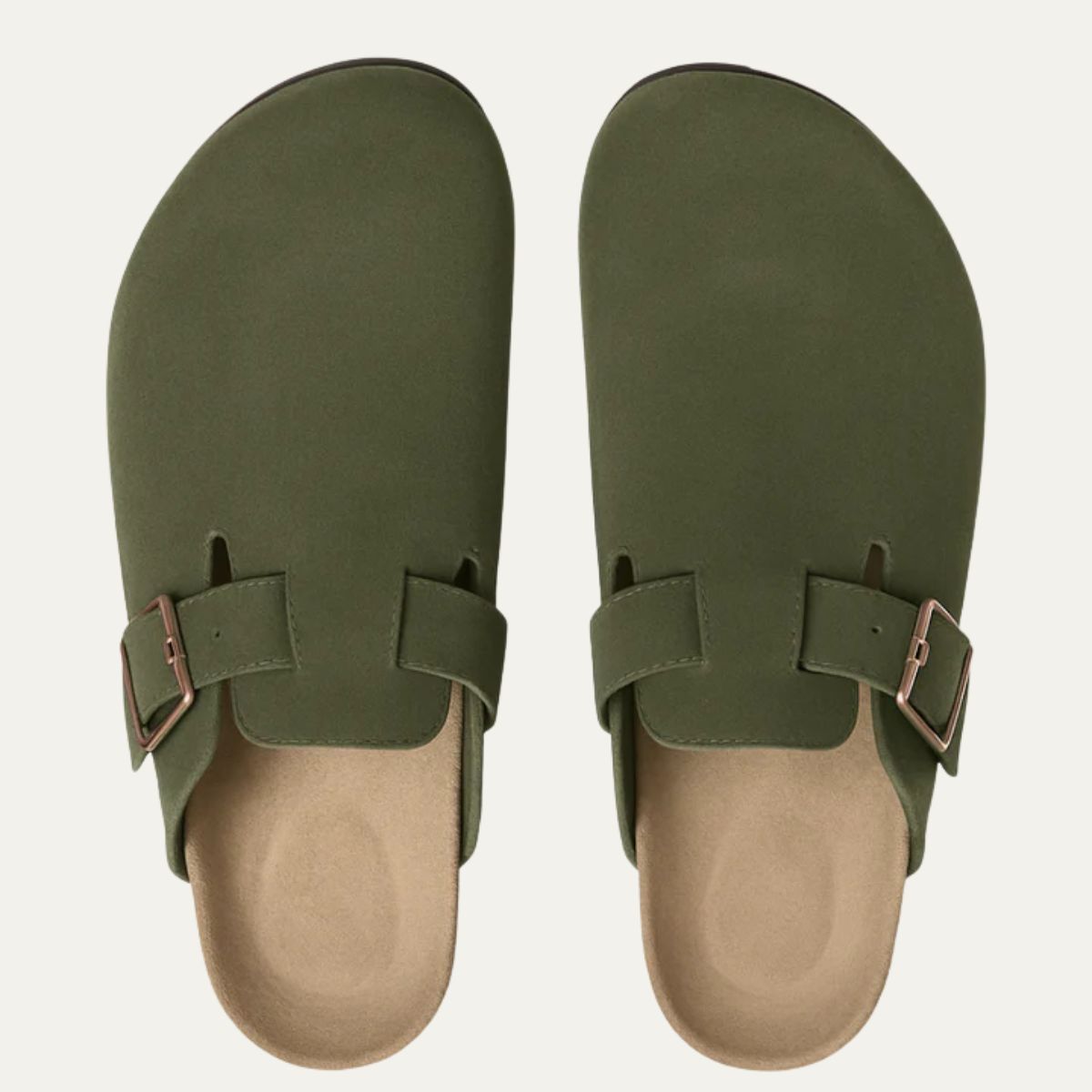 Men's Suede Moccasin Slippers Green