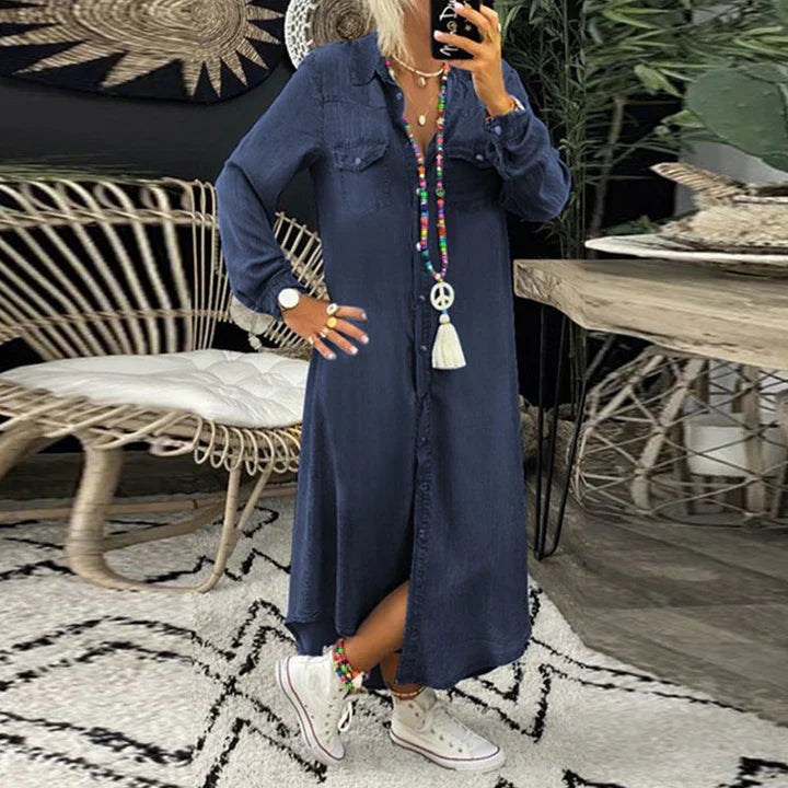 Women's Long Sleeve Denim Dress
