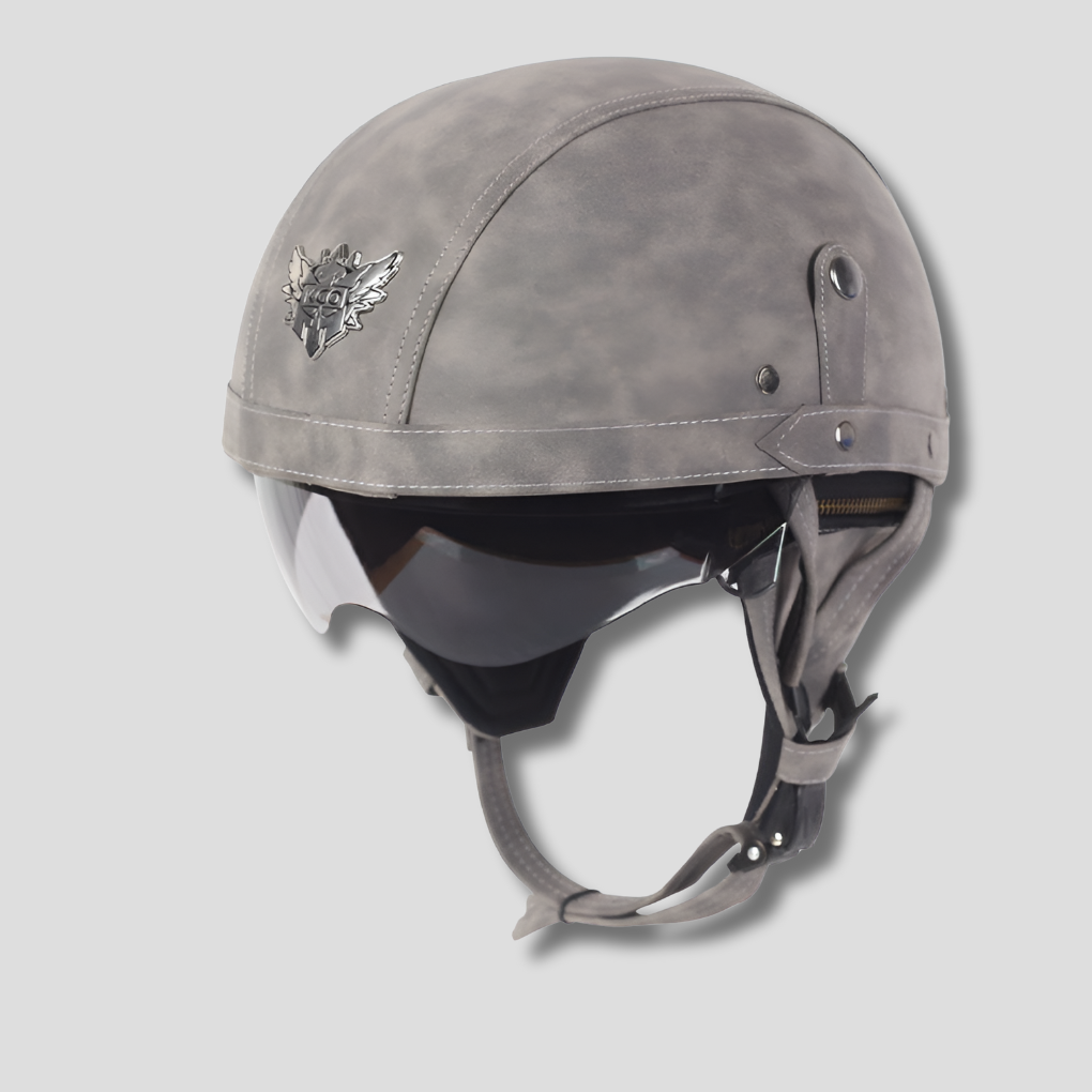 Motorcycle Helmet Retractable Visor Vintage Style