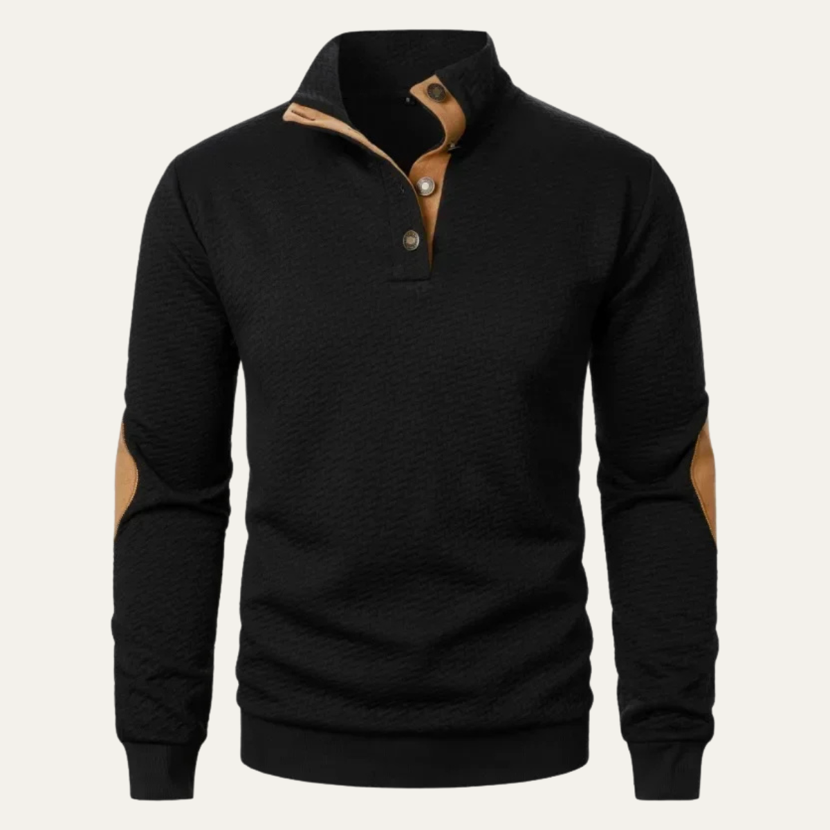 Mens Polo Sweater Button Down Lapel