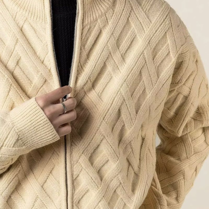Warm Fleece Lined Wool Coat