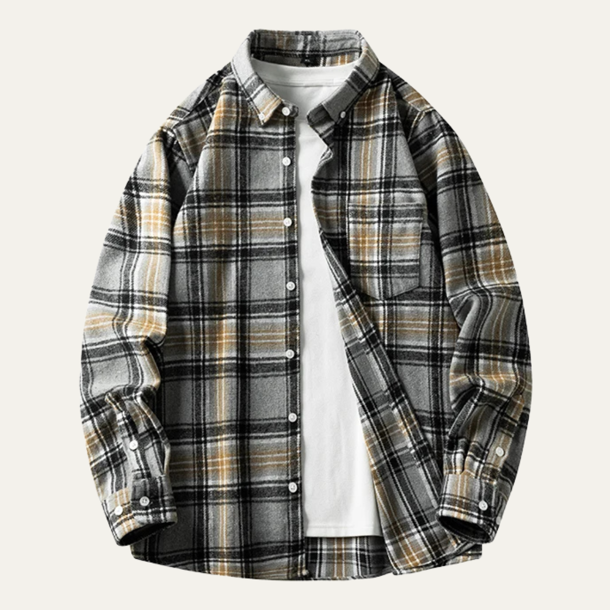 Men's Plaid Flannel Shirt Lightweight