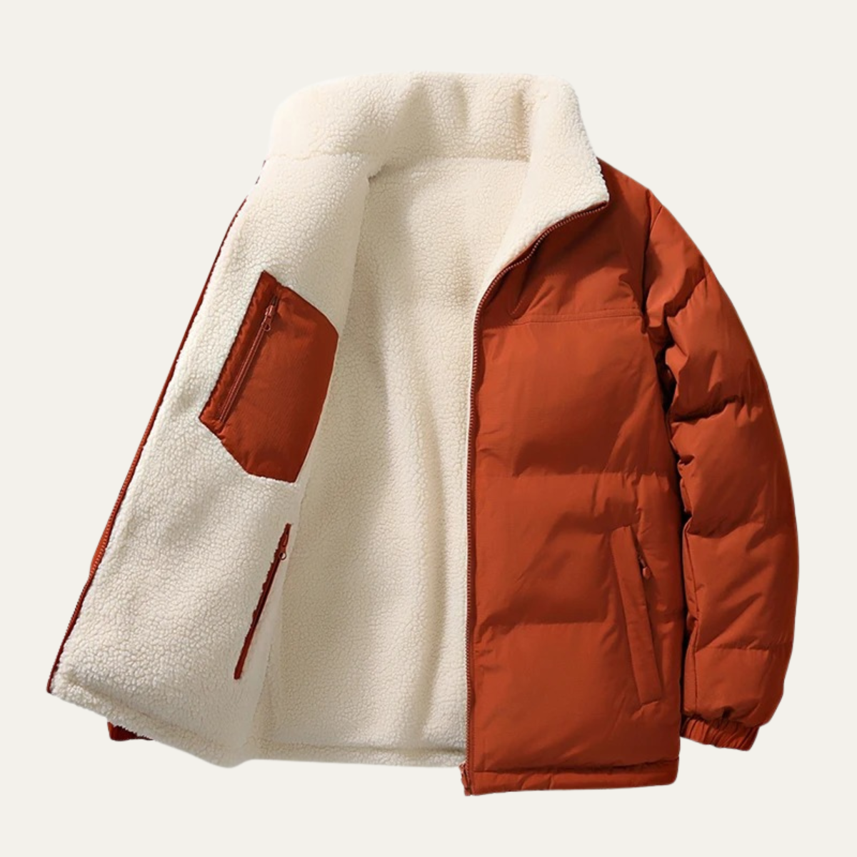 Men's Wool Cotton Double Sided Warm Coat