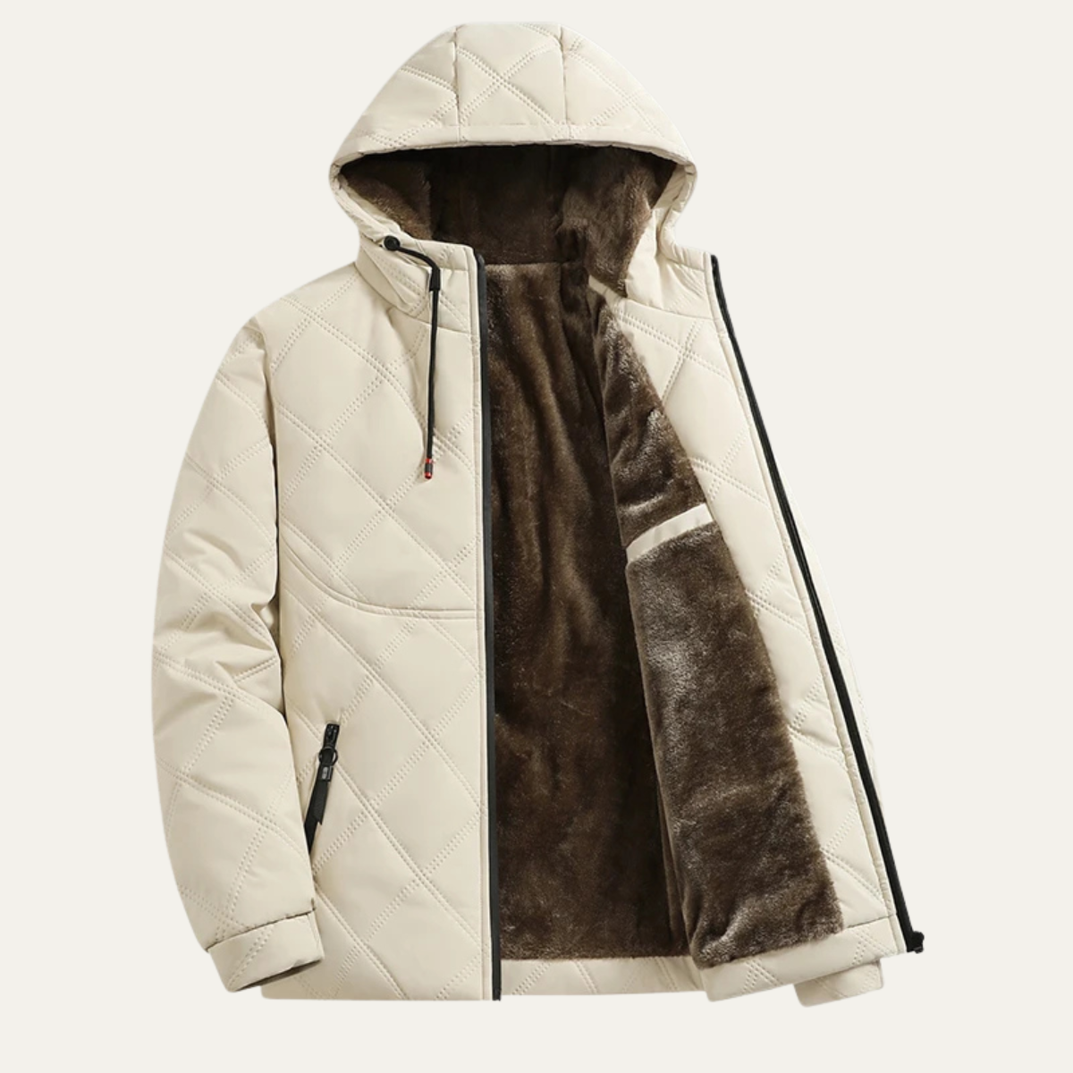Men's Thick Fleece Lined Winter Hooded Coat