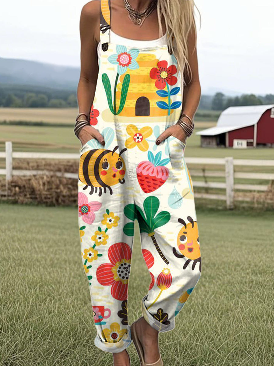 Women's Floral Jumpsuit - VibreMode