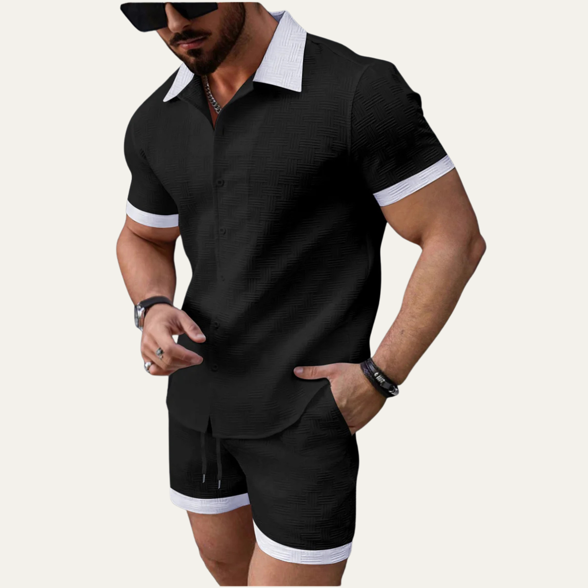 Men's Lightweight Shirt And Shorts Set