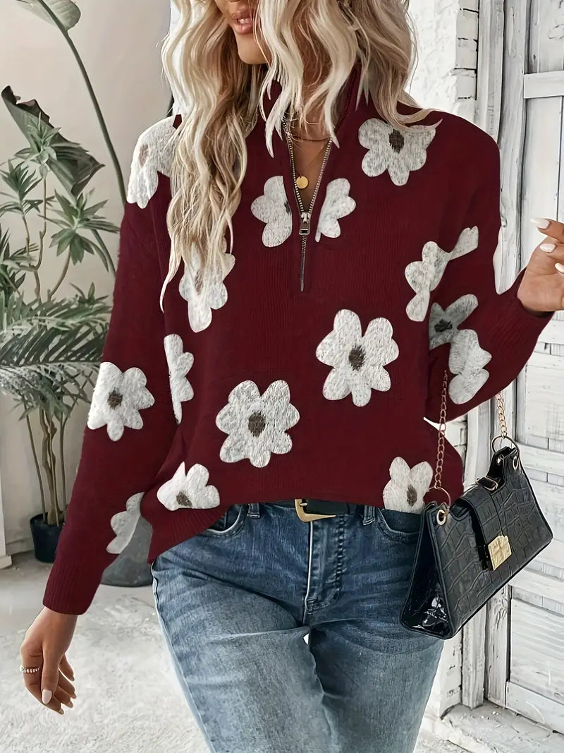 Women's Casual Zipper Sweater