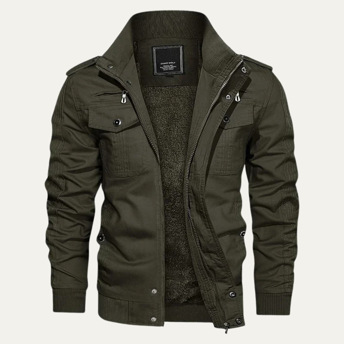Men's Fleece Lined Bomber Jacket Warm