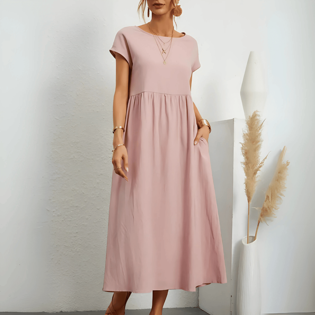 Women's Cotton Linen Maxi Dress