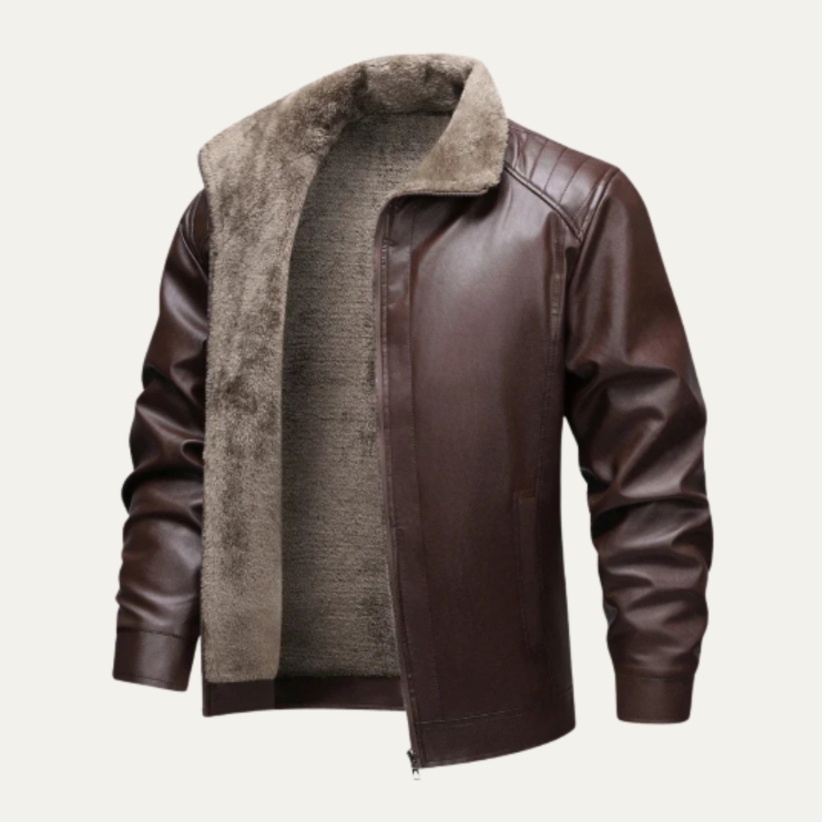 Men's Thick Fleece Lined Warm Zip Jacket
