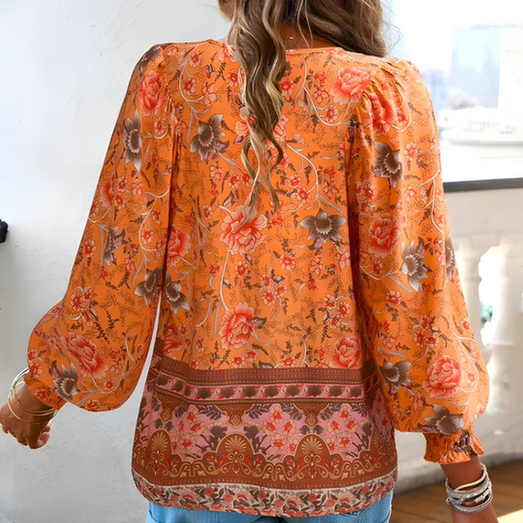 Women's Floral Blouse Everyday Wear