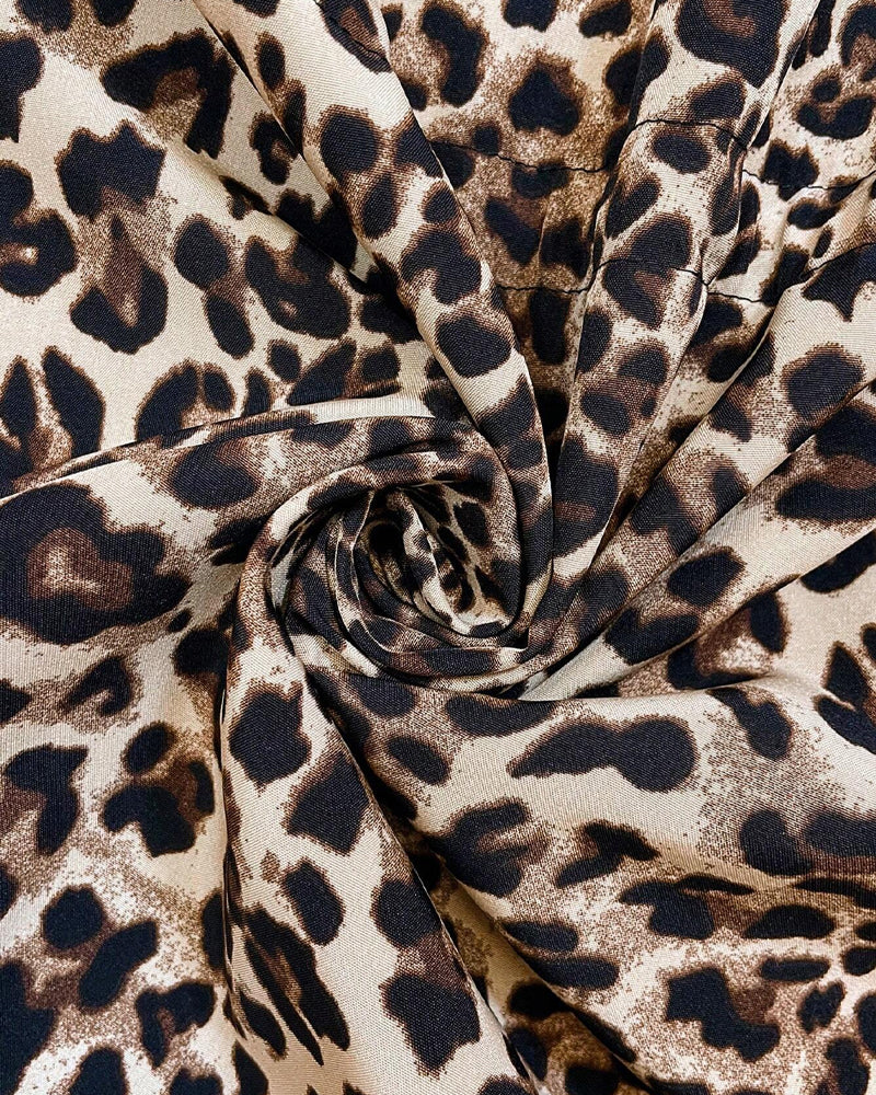 Women's Leopard Print Open Front Coat
