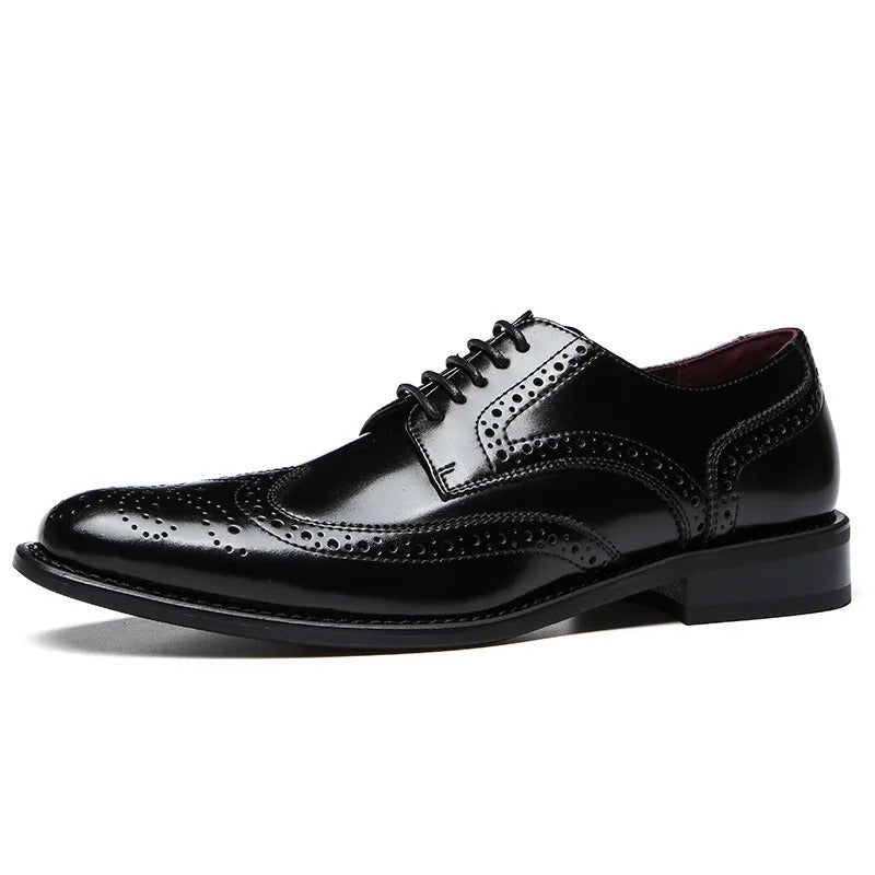 Faux Leather Brogues Shoes