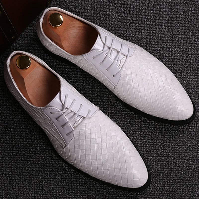 Men Leather Lace-Up Shoes