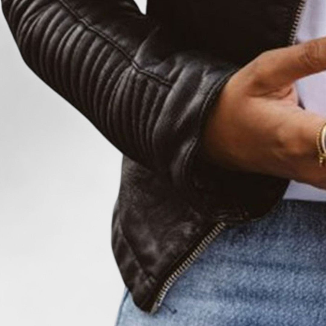 Women's Biker Jacket Zip Up
