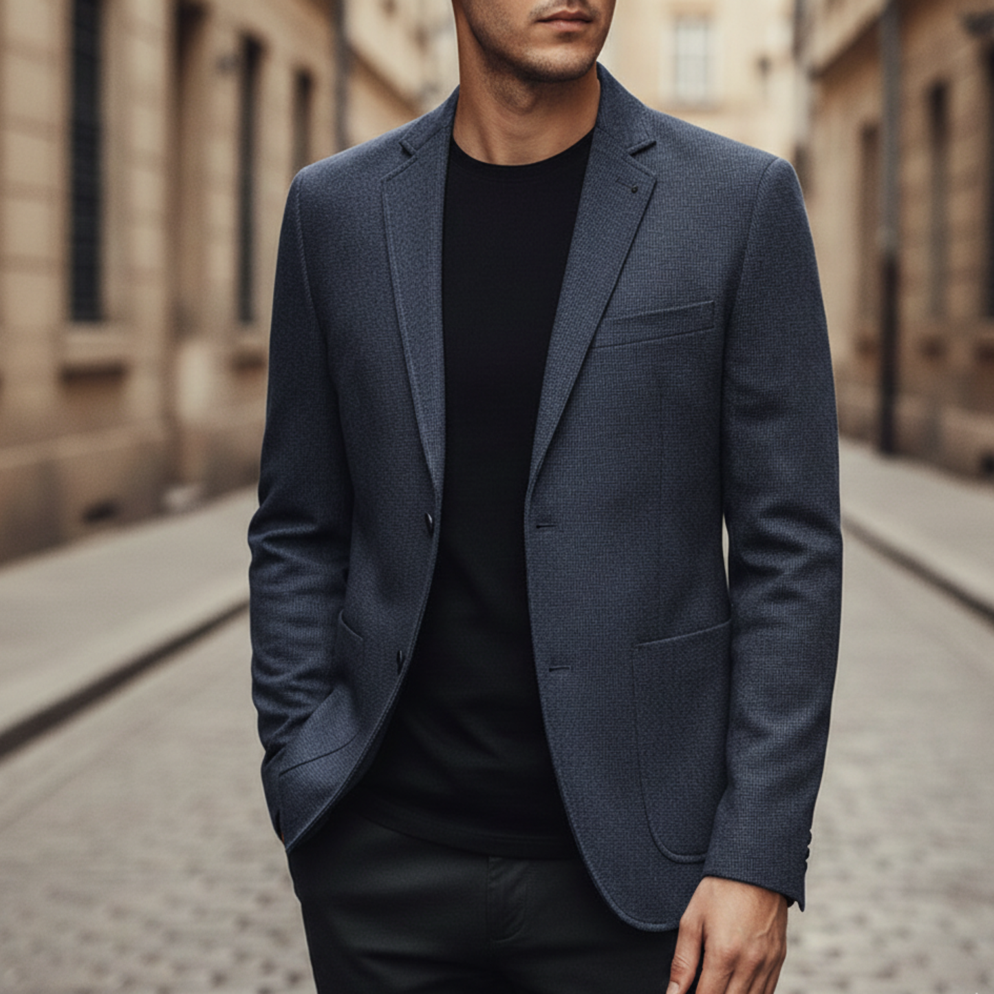 Men’s Slim Fit Blazer Two Button Casual Suit Jacket