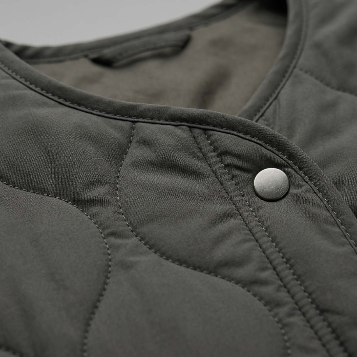 Quilted Jacket Women Snap Button Padded Coat