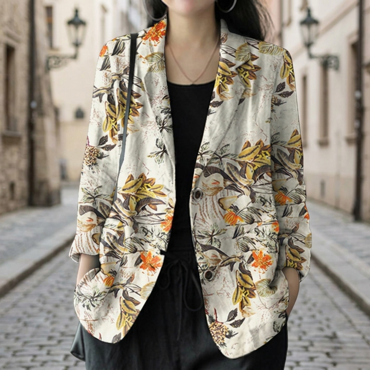 Women’s Floral Print Casual Patterned Blazer